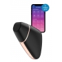 Gaisa pulsators ar vibrācijām un aplikāciju melns - Satisfyer love triangle
