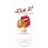 Skūpstāms masāžas gels ar šokolādes garšu 50 ml - Lick it!