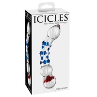 Stikla dildo caurspīdīgs - icicles no. 18