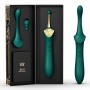 Vibrator with 3 attachments - Zalo - bess turquoise green