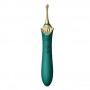 Vibrator with 3 attachments - Zalo - bess turquoise green