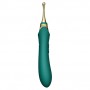 Vibrator with 3 attachments - Zalo - bess turquoise green