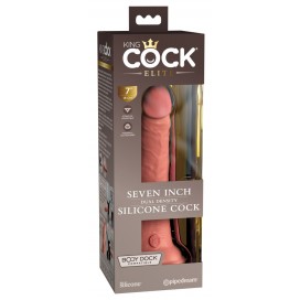 Dubulta blīvuma dildo 21cm miesas krāsa - King Cock Elite