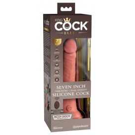 Topelt tihedusega vibreeriv dildo 21cm - KING COCK Elite