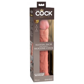 Dubultā blīvuma dildo 29,5cm miesas krāsa - King Cock Elite