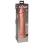 Dubultā blīvuma dildo 29,5cm miesas krāsa - King Cock Elite