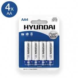 Super alkaline aa batteries 4 pcs