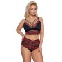 Bra and briefs black/red 2xl