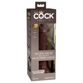 Dubultā blīvuma dildo 21cm miesas krāsa - KING COCK Elite