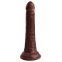 Topelt tihedusega dildo 21cm ihuvärvi - KING COCK Elite