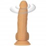 Naked addiction - rotating & vibrating dong with remote caramel 20 cm