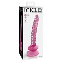 Stikla dildo 17cm rozā - Icicles no. 86