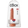 King cock 6 cock w balls tan