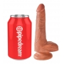 King cock 6 cock w balls tan