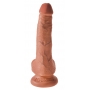 King cock 6 cock w balls tan