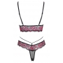Mežģīņu apakšveļas komplekts s sarkans/melns cottelli lingerie