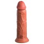 Dubultā blīvuma dildo 22cm miesas krāsa - KING COCK Elite