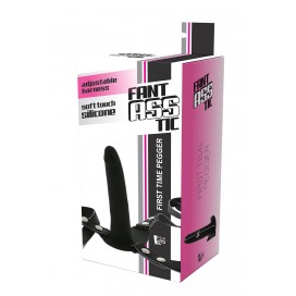 Strap-on dildo ar biksītem 14cm melns - FANTASSTIC