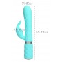 Rabbit vibrator with rotating shaft blue - pillow talk