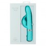 Rabbit vibrator with rotating shaft blue - pillow talk