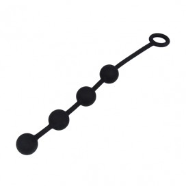 Nexus - excite medium silicone anal beads black