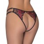 Atvērtas mežģīņu biksītes s-l sarkanas/melnas cottelli lingerie