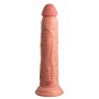 Kahekordse tihedusega dildo 25cm ihuvärvi - KING COCK Elite