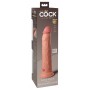 Kahekordse tihedusega dildo 25cm ihuvärvi - KING COCK Elite