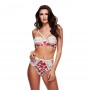 Baci - white floral & lace bra set s/m