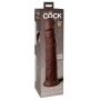 Topelt tihedusega dildo 29,5 cm pruun - KING COCK Elite