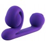 Vibrator with synchronised stimulation of the clitoris and the vagina Purple - Snail vibe