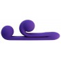 Vibrator with synchronised stimulation of the clitoris and the vagina Purple - Snail vibe