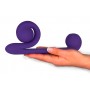 Vibrator with synchronised stimulation of the clitoris and the vagina Purple - Snail vibe