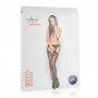 Suspender tights with hearts - White