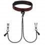 Collar with nipple clamps on chains - Fifty shades of grey