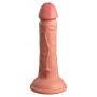 Topelt tihedusega dildo 18cm ihuvärvi - King Cock Elite