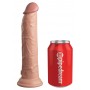 9“ vibrating + dual density silicone cock with remote