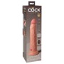 9“ vibrating + dual density silicone cock with remote