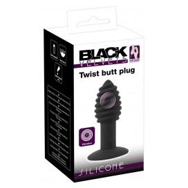 ANĀLAIS AIZBĀZNIS - BLACK VELVETS TWIST BUTT PLUG