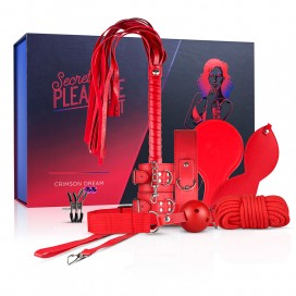 BDSM iesācēju komplekts 8-daļīgs sarkans - Secret Pleasure Chest - Crimson Dream