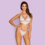 Lilyanne Provocative Lace Bodysuit - White/Lilac