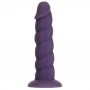 Rihveldatud dildo 14cm lilla - Addiction