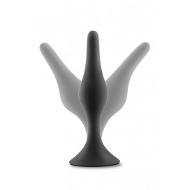 ANAL ADVENTURES PLATINUM SILICONE BEGINNER PLUG SMALL BLACK