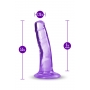 Imemiskinnitusega dildo 14cm lilla - B YOURS PLUS HARD AND HAPPY