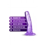 Imemiskinnitusega dildo 14cm lilla - B YOURS PLUS HARD AND HAPPY