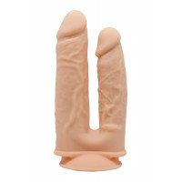 Topelt tihedusega topelt dildo 19cm ihuvärvi - REAL LOVE