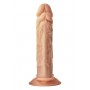 Dubults dildo ar dubultu blīvumu 19cm miesas krāsā - REAL LOVE