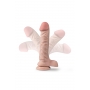 Salokams dildo ar sēkliniekiem 23cm miesas krāsa - dr. SKIN PLUS