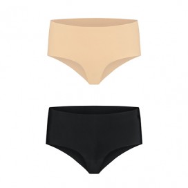 Bye Bra - Invisible High Brief Nude + Black XXL