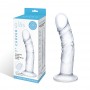 Glas - Curved Realistic Glass Dildo With Veins